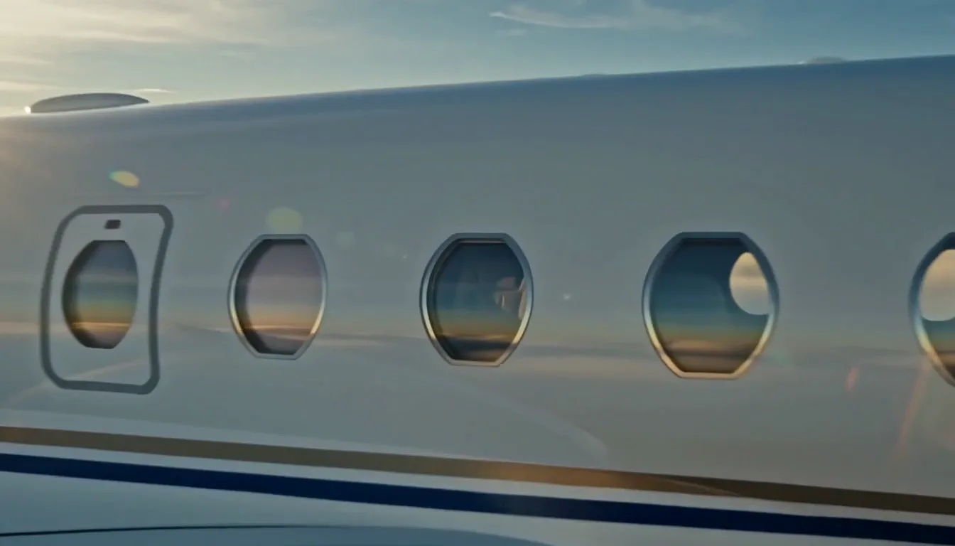 Halcyon Air Charter homepage: a private jet climbing through cloud tops, with the headline Above everything.
